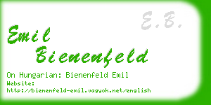 emil bienenfeld business card